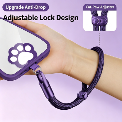 Custom Adjustable Phone Wrist Strap | Self-locking Anti-drop Short Lanyard with Phone Patch