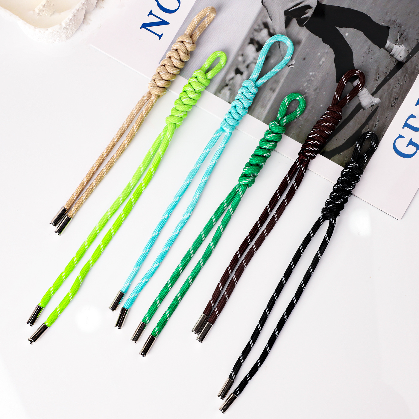 Custom Color Braided Tassel Keychain Lanyard, Decorative Bag Pendant Woven Tassel Accessory