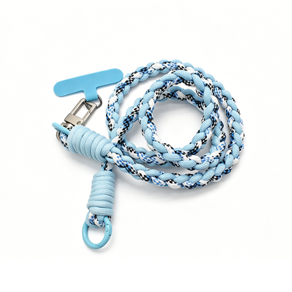 Custom Soft Braided 4-Strand Phone Lanyard, Adjustable Crossbody Neck & Wrist Strap for Smartphones