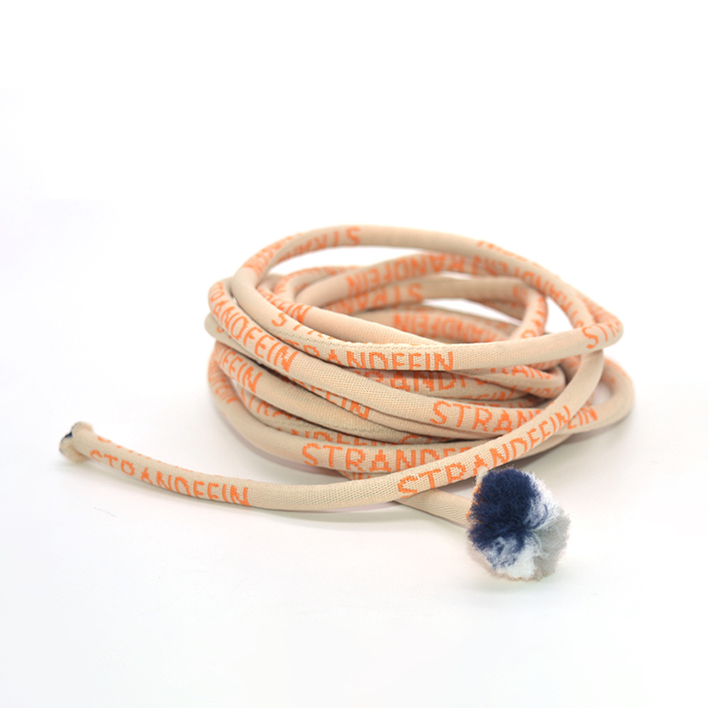 Custom Jacquard Drawstring Rope, Printed Logo Round Cord for Hoodie, Backpack, Pet Leash, Garment Accessories OEM ODM