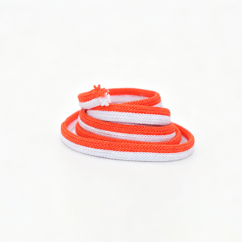 Custom Striped Hollow Knit Drawstring, Tubular Polyester Cord for Hoodie & Garment OEM