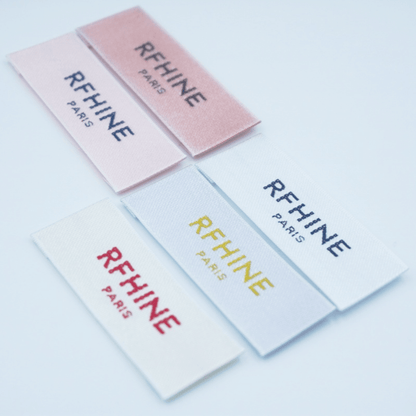Custom Company Logo Woven Labels | Brand Garment Neck Woven Tags