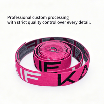 Custom Logo Jacquard Woven Elastic Webbing Strap