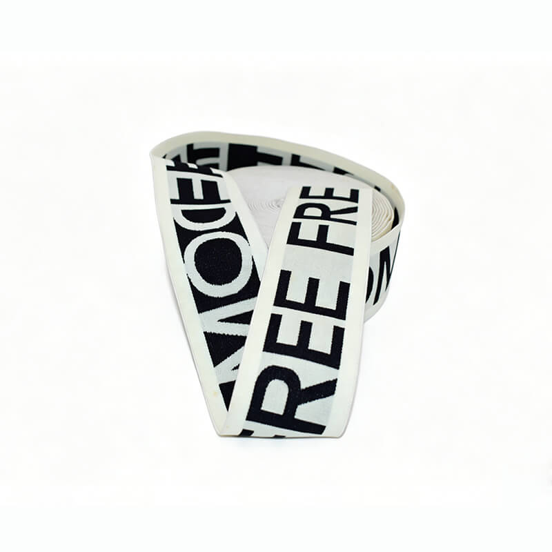Custom Logo Jacquard Elastic Webbing Strap, Personalized‑Printed Elastic Ribbon