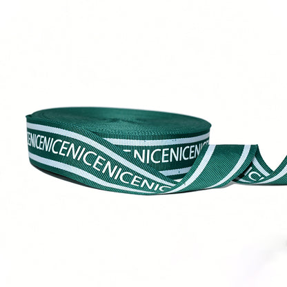 Custom Jacquard Woven Webbing Strap, Personalized Brand Logo Polyester Ribbon
