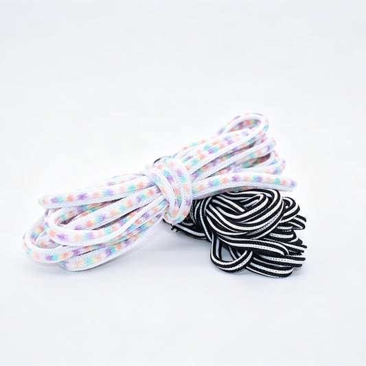 Custom Knitted Round Drawstring Cord, Polyester Knit Rope for Hoodie Garment Bag Accessories OEM