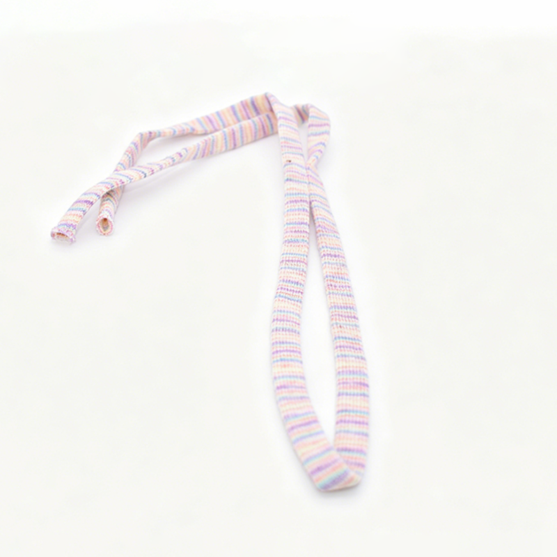 Custom Hollow Knitted Drawstring Cord, Polyester Tubular Knit Rope for Hoodie Garment OEM