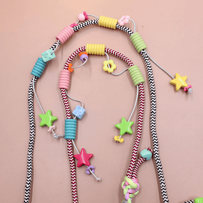 Adjustable Beaded Crossbody Strap, Cute Handmade Bead Lanyard for Phone, Water Bottle Bag & Doll Decor Pendant