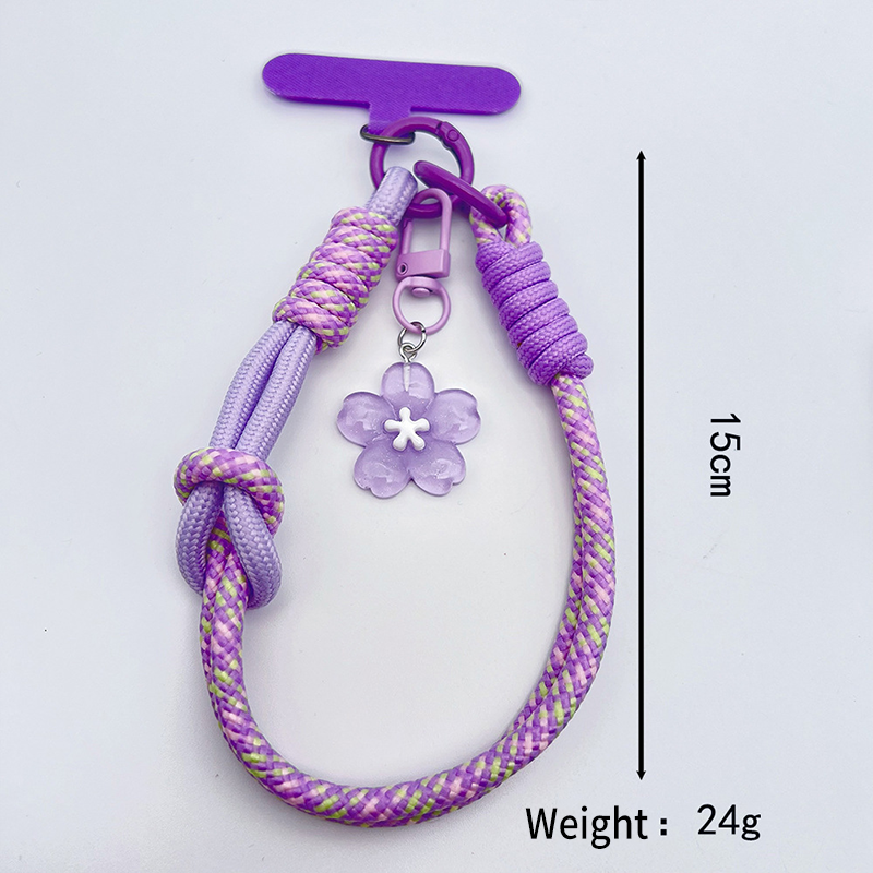 Custom Dopamine Braided Phone Wrist Strap | Anti-Lost Short Lanyard with Phone Patch, Colorful Matching Wrist Chain