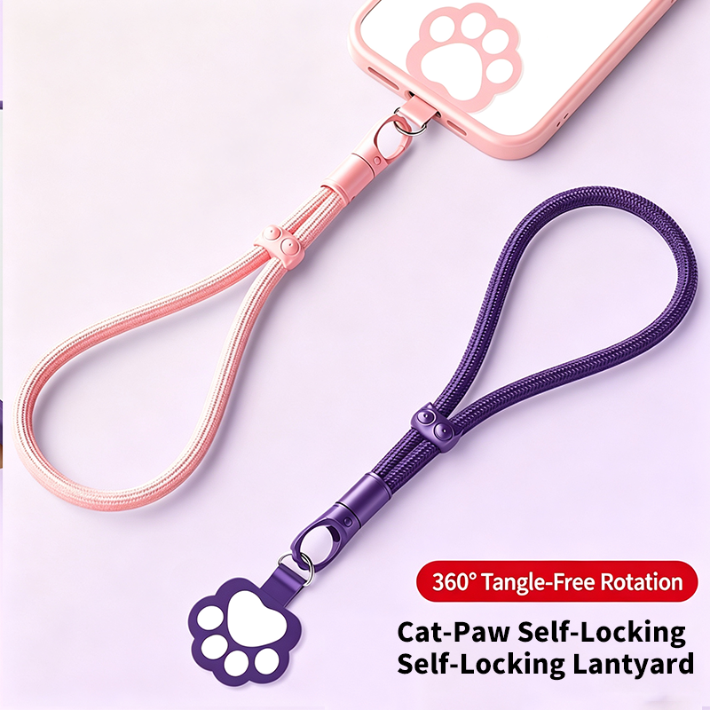 Custom Adjustable Phone Wrist Strap | Self-locking Anti-drop Short Lanyard with Phone Patch