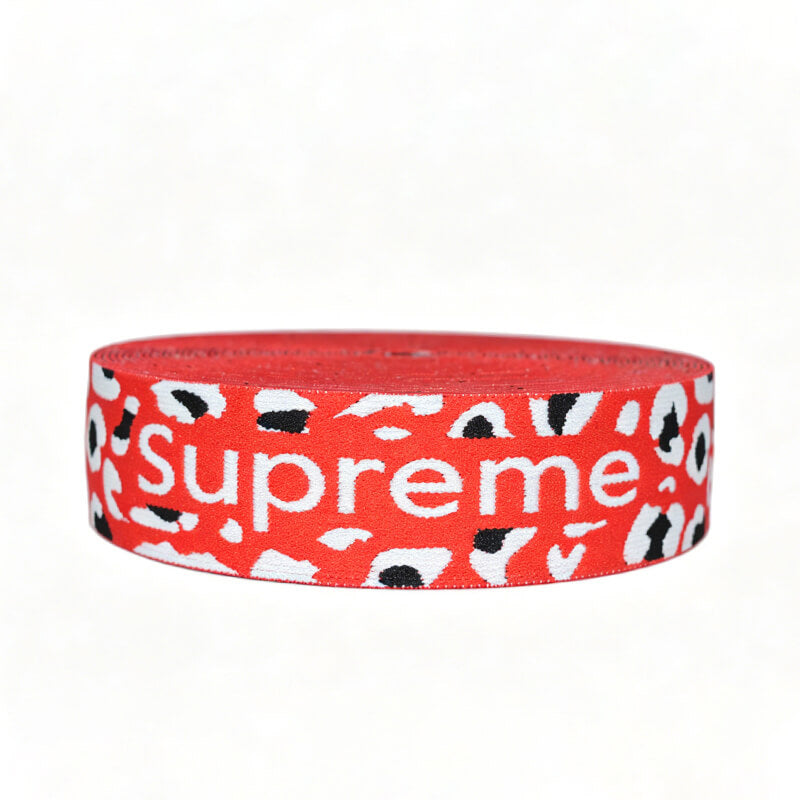 Custom Leopard Print Jacquard Elastic Webbing Strap, Animal Pattern Stretch Elastic Ribbon