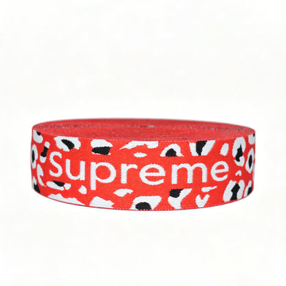 Custom Leopard Print Jacquard Elastic Webbing Strap, Animal Pattern Stretch Elastic Ribbon