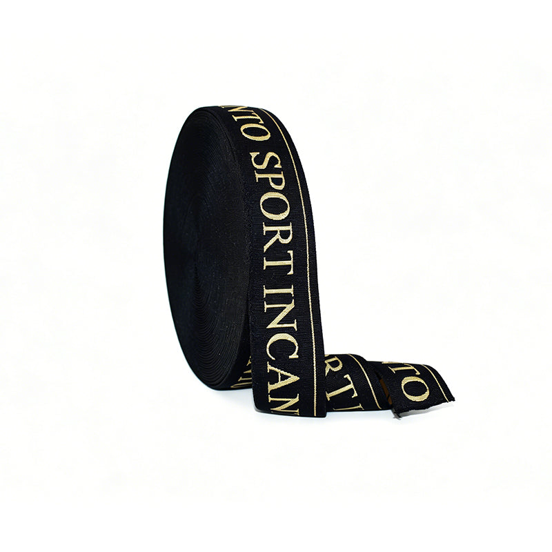 Custom Jacquard Printed Elastic Webbing Band, Logo Jacquard Elastic Tape for Garment Underwear Accessories