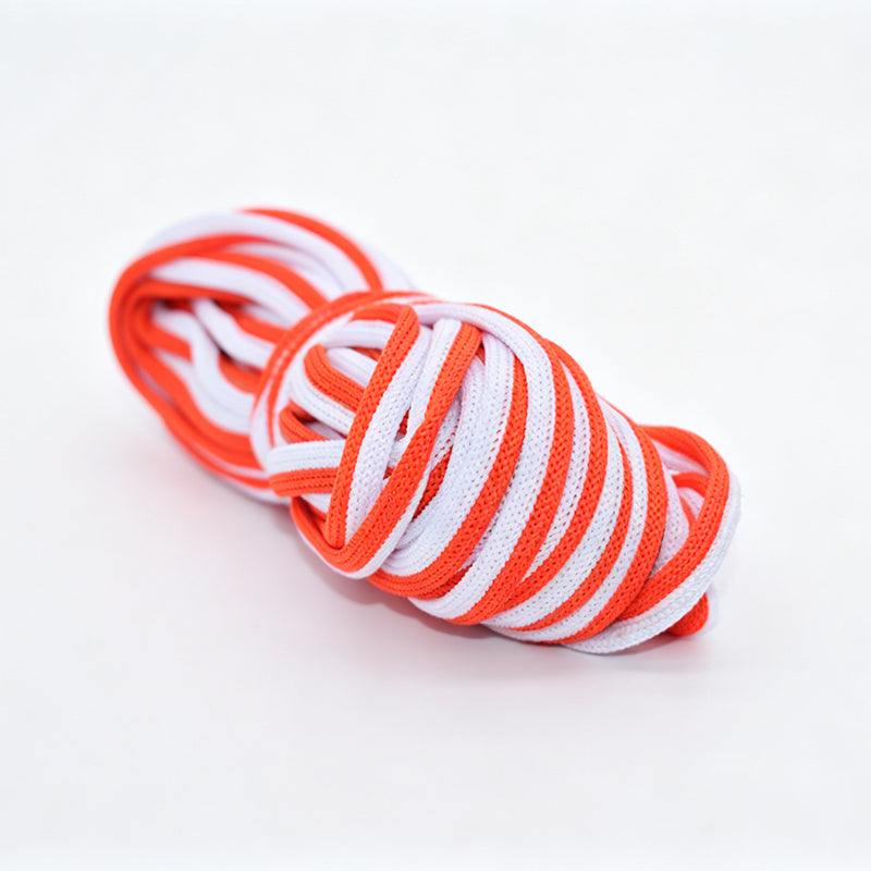 Custom Striped Hollow Knit Drawstring, Tubular Polyester Cord for Hoodie & Garment OEM