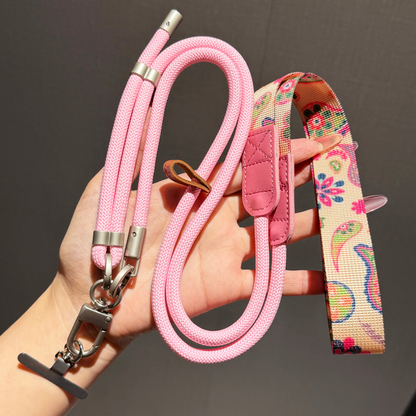 Custom Vintage Pattern Phone Crossbody Lanyard, Adjustable Anti-Lost Wrist Strap for Smartphones