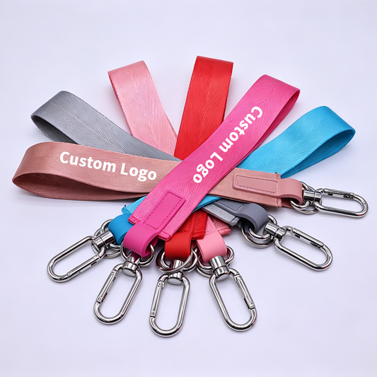 Custom Jacquard Key Lanyard, Printed Logo Wrist Strap with Metal Clasp OEM