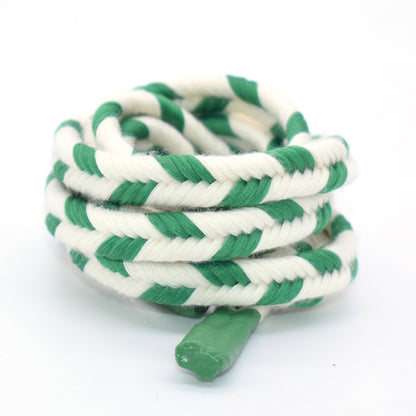 Custom 3-Strand Twisted Cotton Hemp Rope, Multi Color Braided Flat Twine Cord for Bag Decoration
