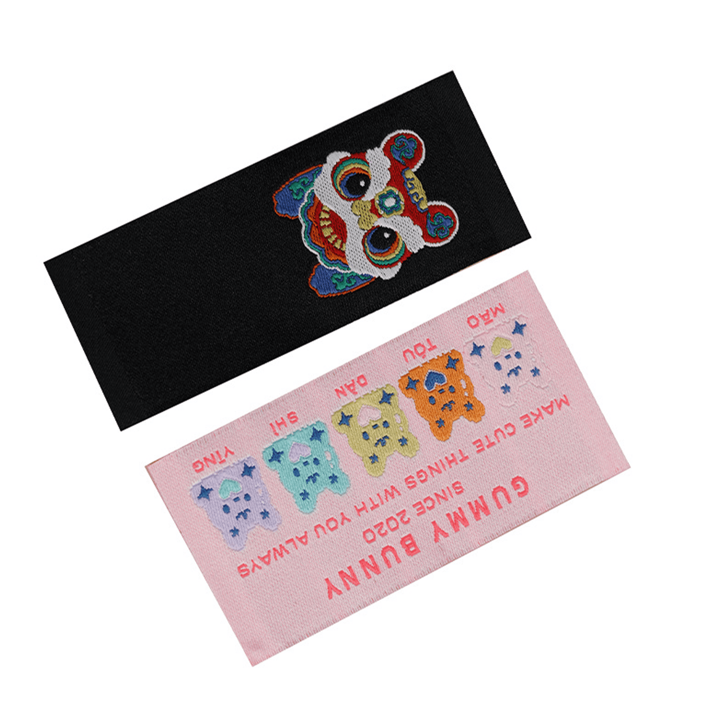 Custom Cartoon Woven Labels | Cute Pattern Garment Woven Tags