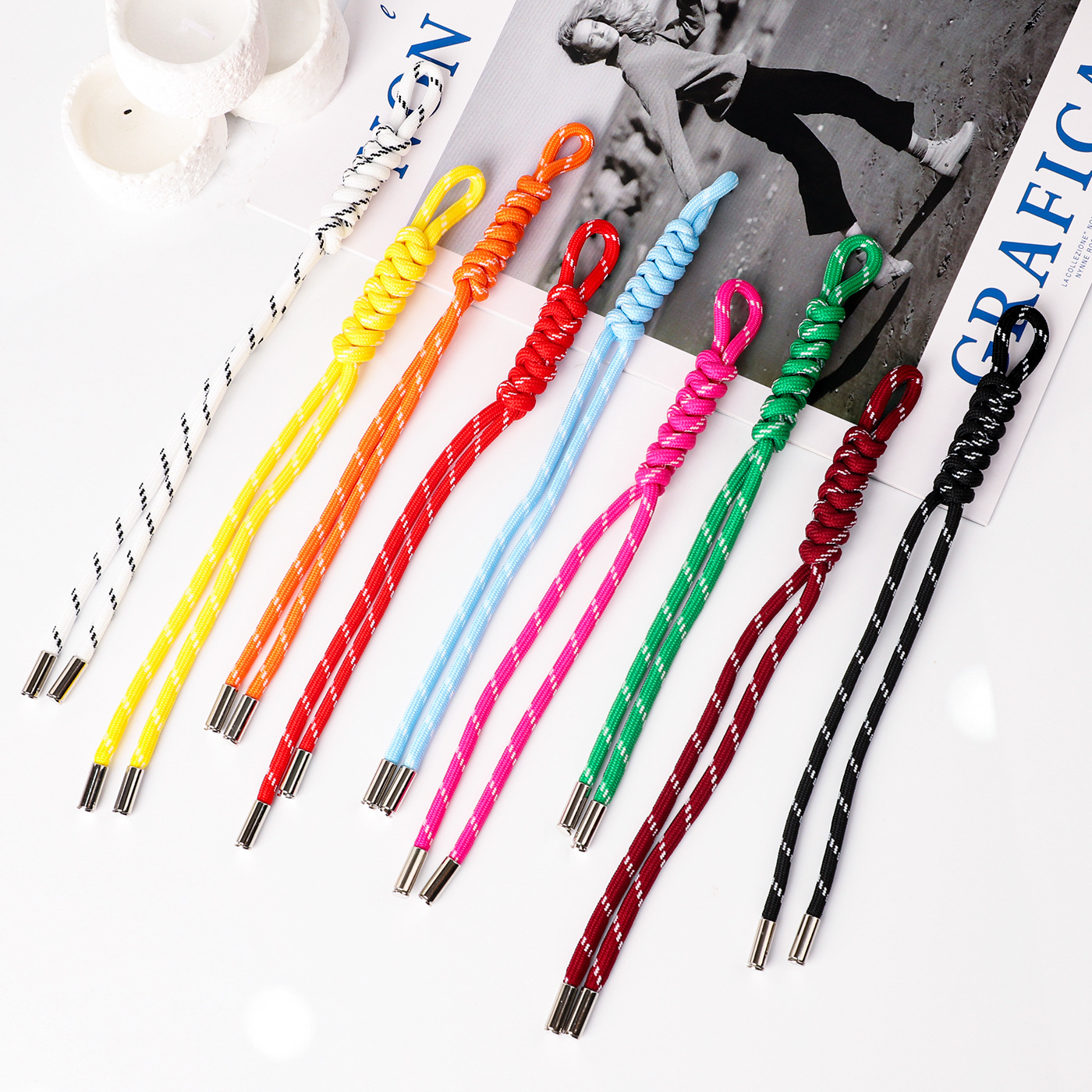 Custom Color Braided Tassel Keychain Lanyard, Decorative Bag Pendant Woven Tassel Accessory