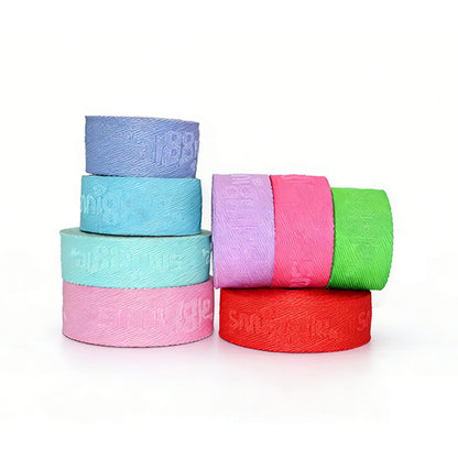 Concave Jacquard Woven Webbing, Custom Embossed Logo Fabric