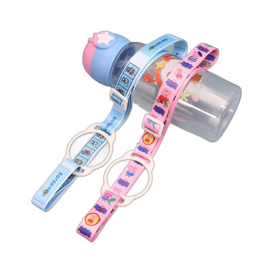 Custom Sublimation Water Bottle Strap, Kids Adjustable Drink Bottle Lanyard with Silicone Ring, Portable Crossbody Water Bottle Holder Strap