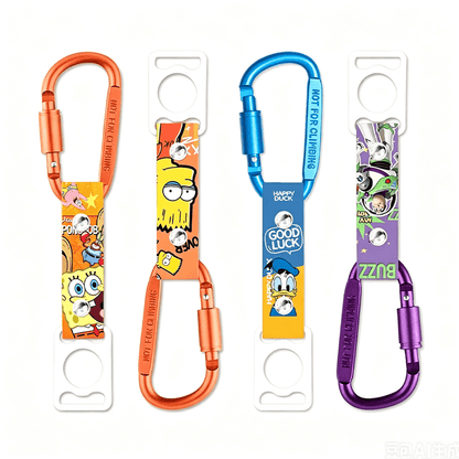 Custom Sublimation Water Bottle Lanyard with Carabiner & Silicone Loop, Portable Drink Bottle Holder Hook