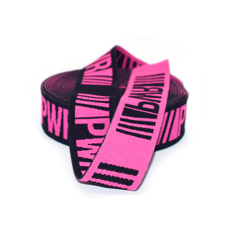 Custom Logo Jacquard Woven Elastic Webbing Strap