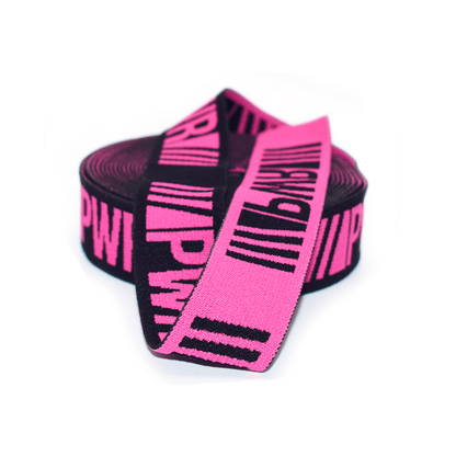 Custom Logo Jacquard Woven Elastic Webbing Strap