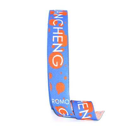 Custom Nylon Computer Jacquard Woven Logo Elastic Webbing Strap