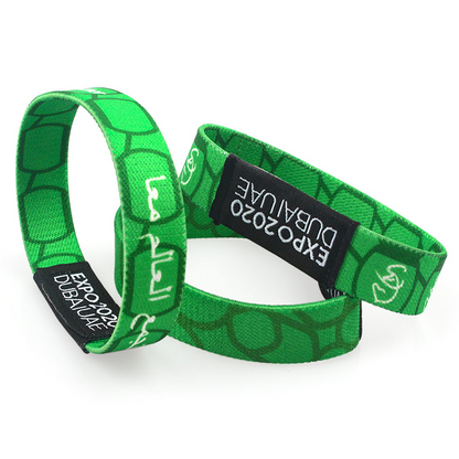 Custom Sublimation Elastic Wristband, Printed Fabric Stretch Bracelet for Events Party