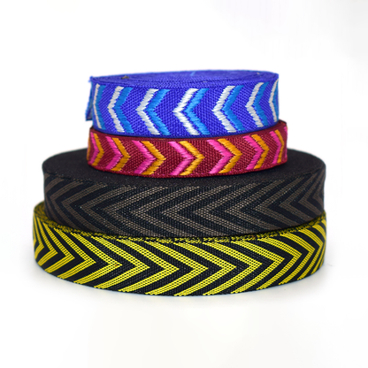 Herringbone Polyester Webbing Strap Custom Color Jacquard Webbing For Bag Lanyard Handle