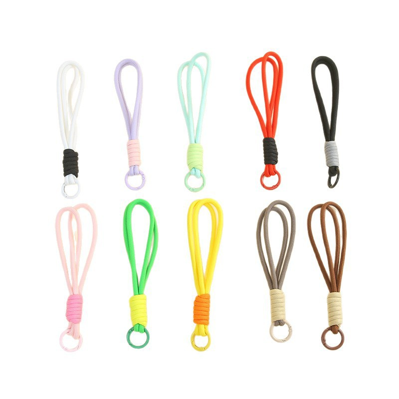 Custom Logo Car Key Lanyard Short Woven Key Strap For Motorcycle Auto Accessories