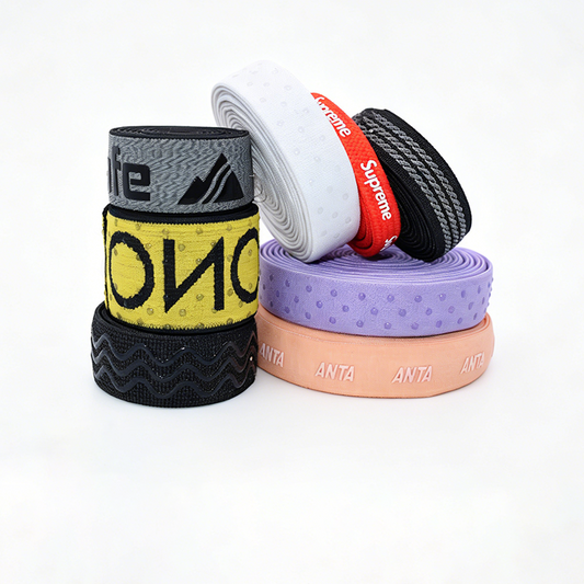 Custom Anti-Slip Silicone Dot Elastic Band, Screen Printed Logo Elastic Webbing for Underwear Sportswear