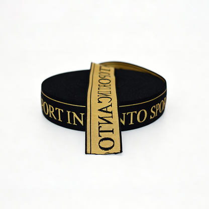 Custom Jacquard Printed Elastic Webbing Band, Logo Jacquard Elastic Tape for Garment Underwear Accessories