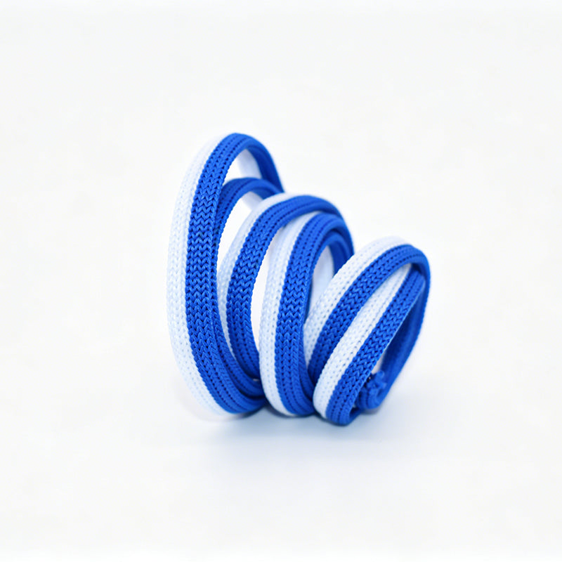 Custom Striped Hollow Knit Drawstring, Tubular Polyester Cord for Hoodie & Garment OEM