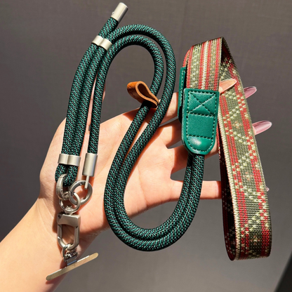 Custom Vintage Pattern Phone Crossbody Lanyard, Adjustable Anti-Lost Wrist Strap for Smartphones