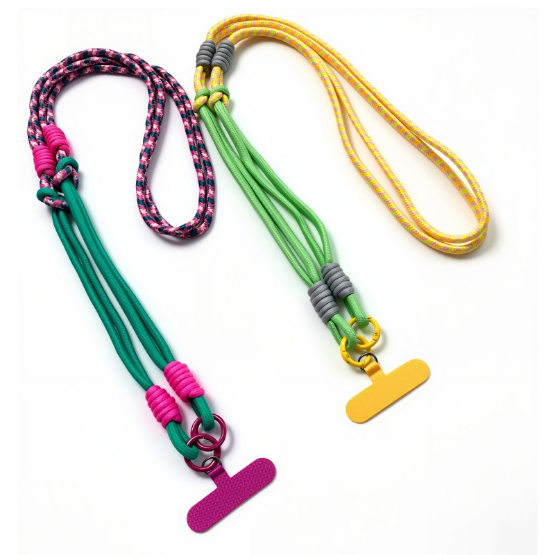 Custom Color Braided Phone Lanyard Woven Strap Crossbody Mobile Phone Wrist Strap for Key Bag